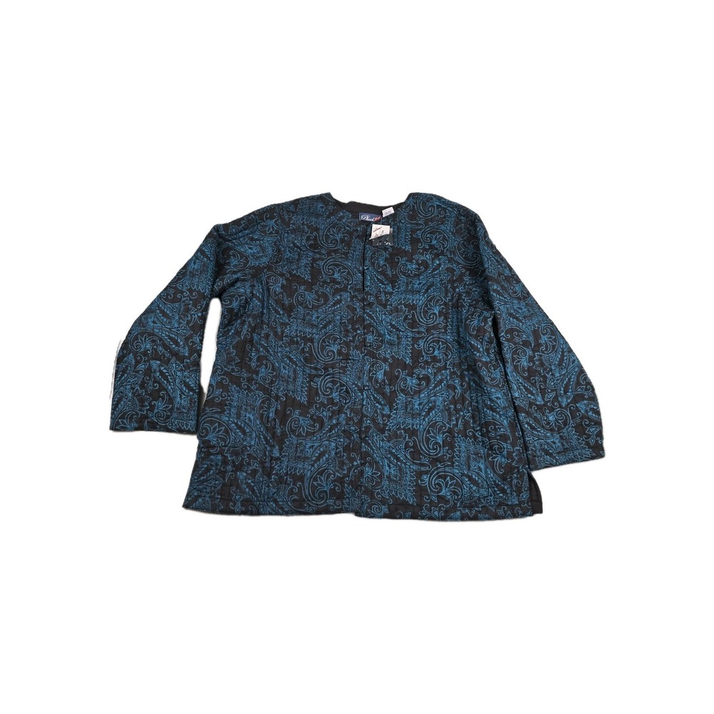 Phool Reversible Quilted Jacket‎ Women's Size 2XL Black Boho Hippie New